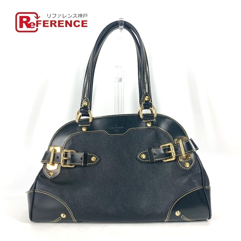 Louis Vuitton Suhali Studded Radiu Shoulder Bag Handbag Leather Noir Black